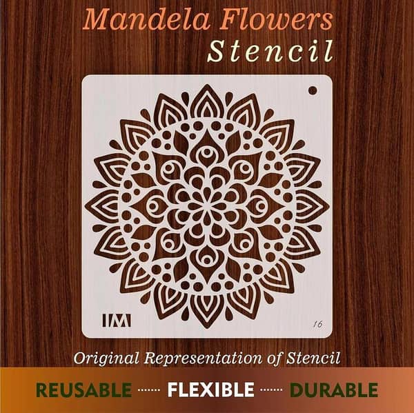 Mandala Design Reusable Stencil for Canvas and Walls (ID 16)