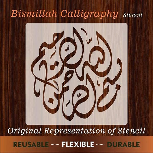 Calligraphy Reusable Stencil for Canvas and Wall Painting ID# 279