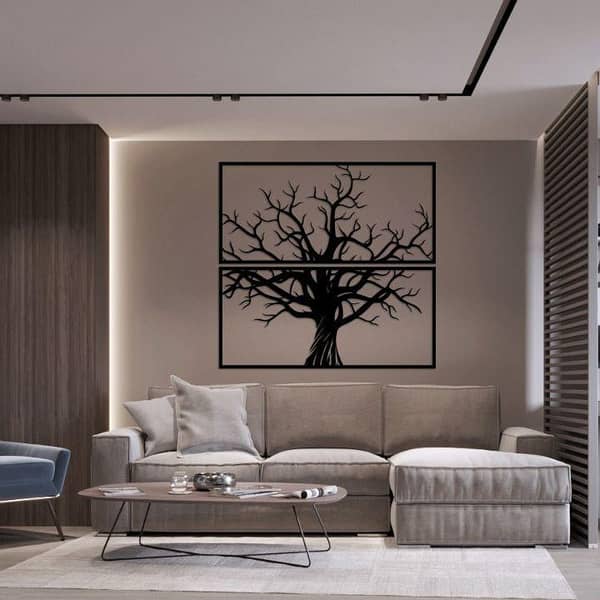 Tree Without Leaves 2 Panels Wall Sticker