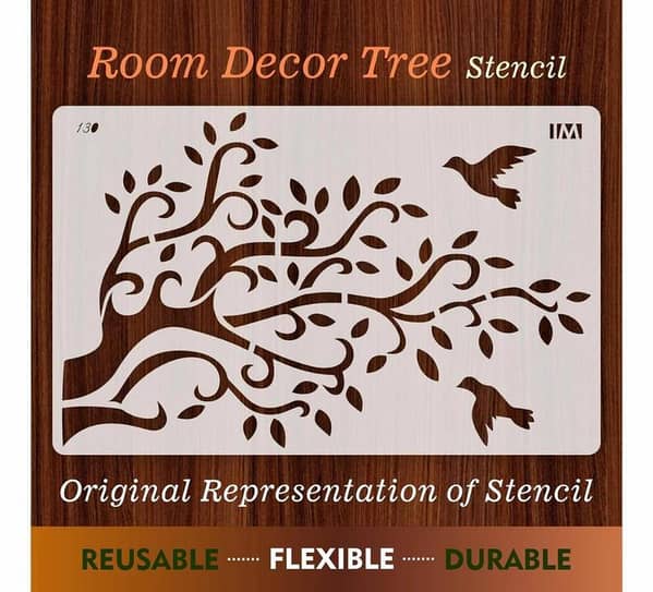 Tree Reusable Stencil for Canvas and wall painting. ID#130