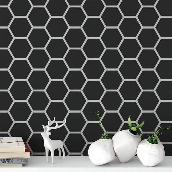 There is something mesmerizing about looking at the honeycomb stencil.