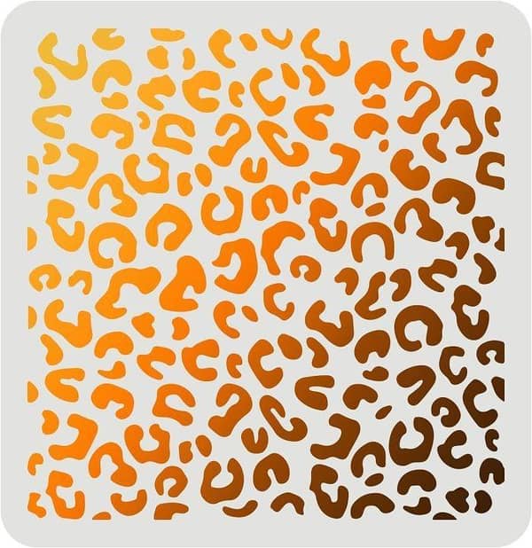 Leopard Skin Stencil Template – 11.8x11.8 Inch Reusable Animal Print Stencil for Painting on Wood, Wall, Floor, and Tile | Cheetah Pattern Stencil Sheet – Custom Size Available – Aizal Collection