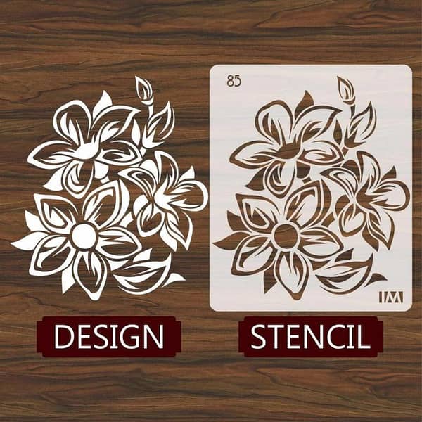 Floral Reusable Stencil for Canvas and wall painting. ID#85