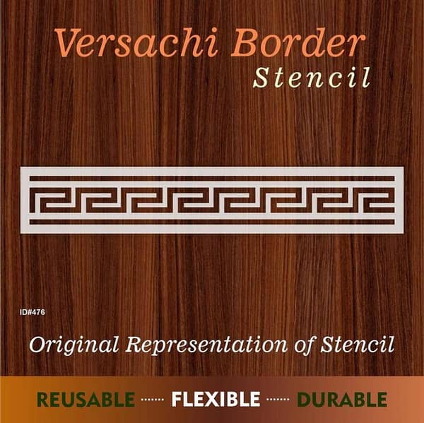Versachi Border stencil used for Wall & furniture decoration Reusable Stencil For Canvas And Wall Painting. ID #303