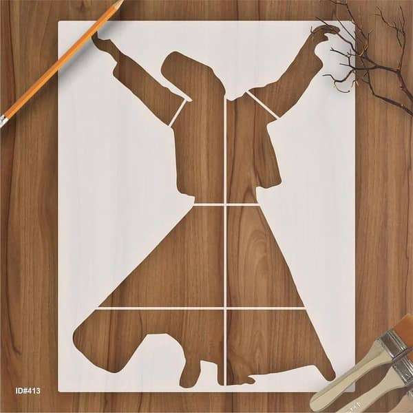 Calligraphy Reusable Stencil for Canvas and Wall Painting. id#413