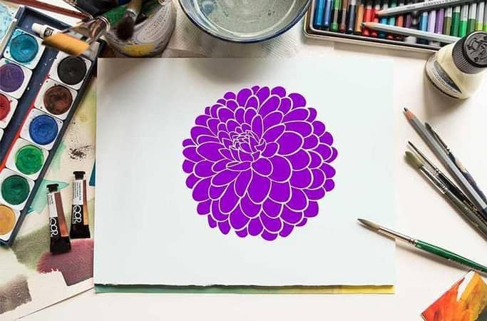 Mandala Flower Reusable Stencil for Canvas and Wall Painting (ID 73)