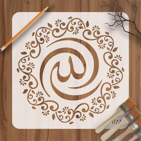 Calligraphy Reusable Stencil for Canvas and Wall Painting