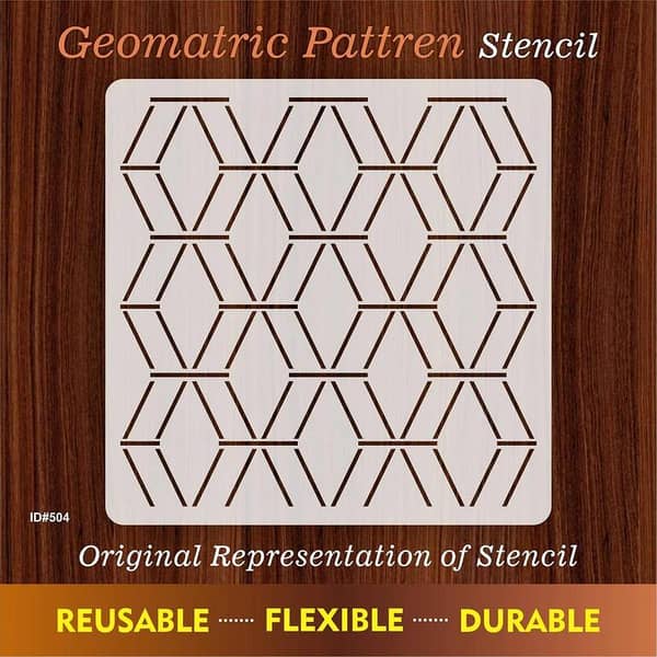 Geomatric Pattern Stencil for Wall Painting and Canvas (Model 504)