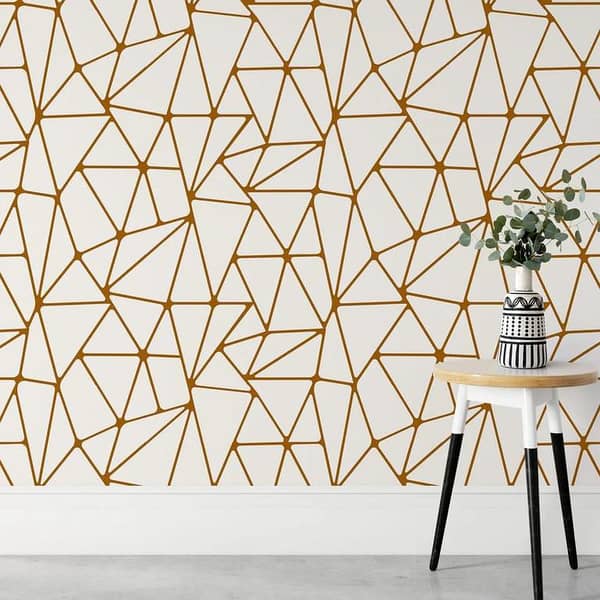 Shattered Geometric Pattern Wall Stencil