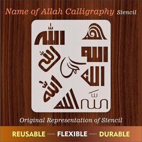 Calligraphy Reusable Stencil for Canvas and Wall Painting D#267