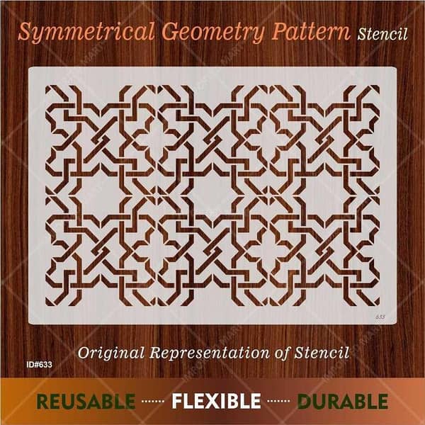 Symmetrical Geometry pattern Stencil Painting Scrapbook Coloring Embossing Album Decor Template. ID #633