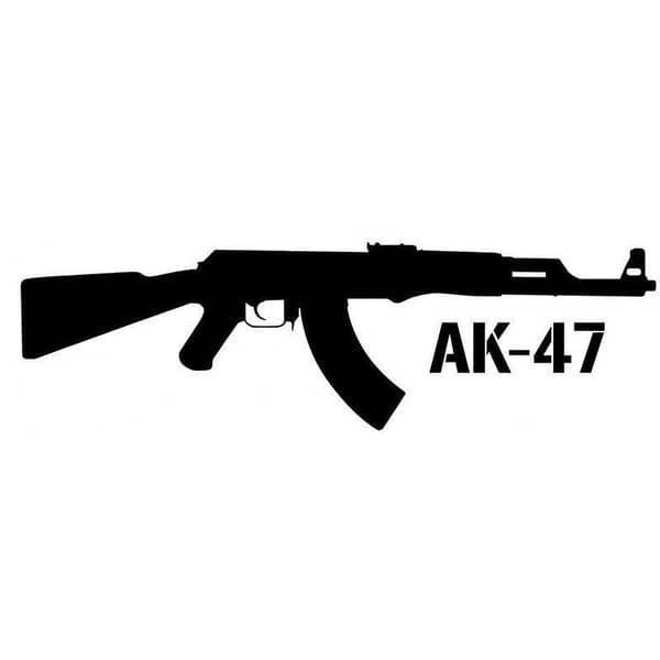 AK 47 Gun Tattoo Stencil - Realistic Temporary Tattoo Stencil