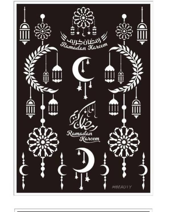 Mehendi Stickers: Beautiful Stencil for Henna, Fashion Design and Mehndi Stencils