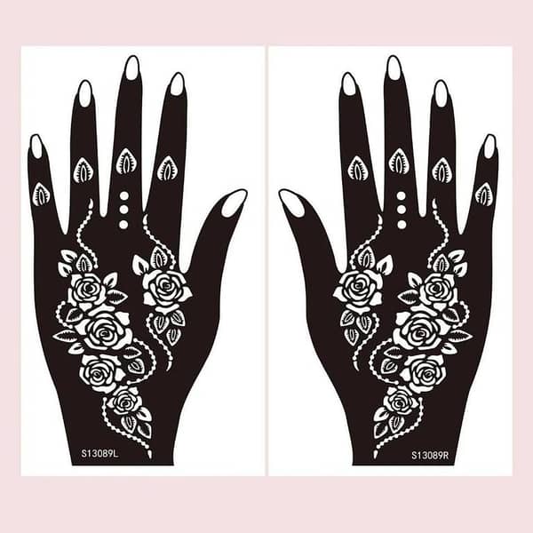 Heena Mehandi Tatto Stencil Set for Hand, Body, Face, and Finger