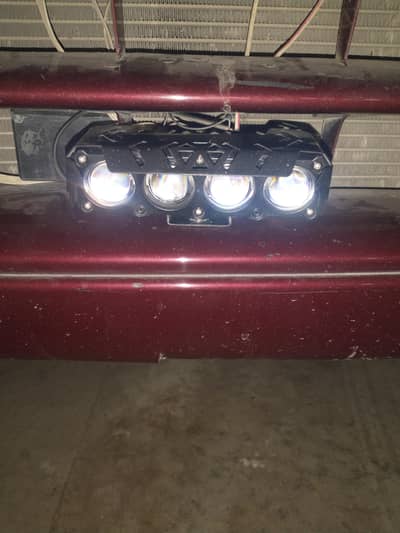 4 lens led lights for car & bike both only one day used .