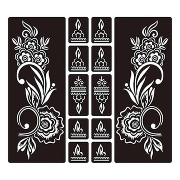 Temporary Tattoo Stencil Henna Hollow Drawing Template Tattoo