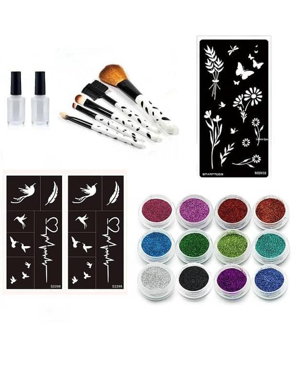 6 Piece Hollow Henna Tattoo Stencil