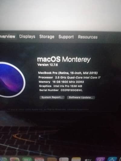 macbook pro mid 2015 16/256 core i7 15"