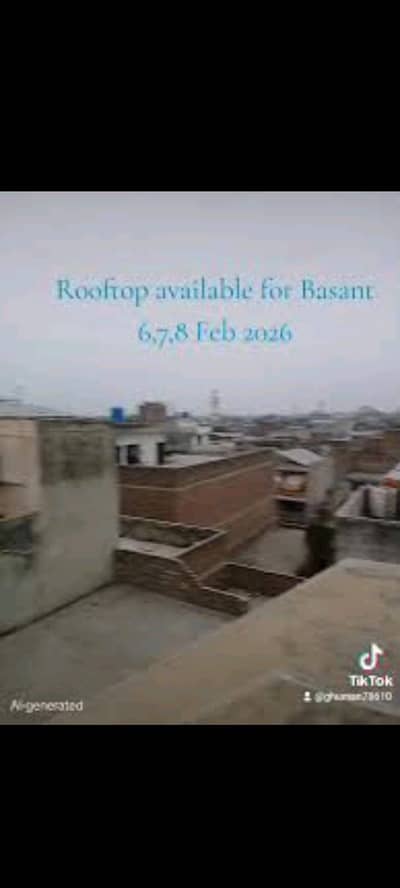 roof top available for bassant near masjid wazir khan