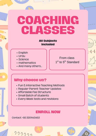 home tution for class 1-5