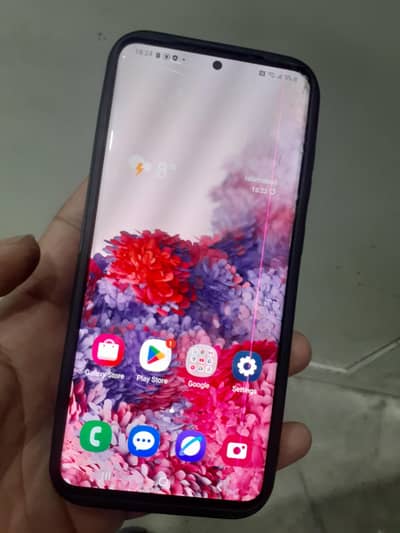 samsung s20 plus 5g 12 gb 128 gb glass crack small line one screen