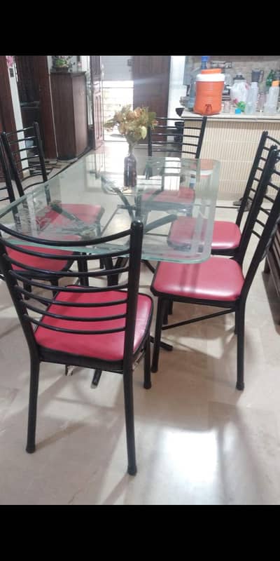 dinning table with six chairs