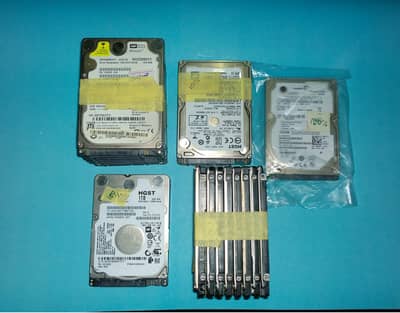Laptop Hard Drives in different storage with 100% health imported