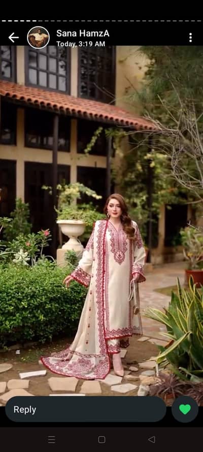 lawn with sequence embroidery