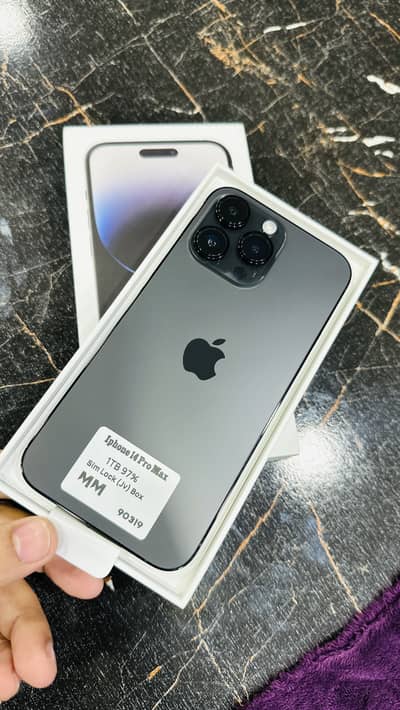 Iphone 14promax 1TB jv complete box 10by10