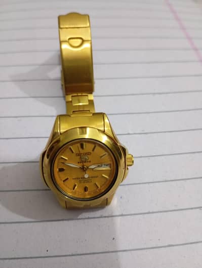 Seiko 5 Automatic Ladies Gold Tone Watch – Genuine Seiko