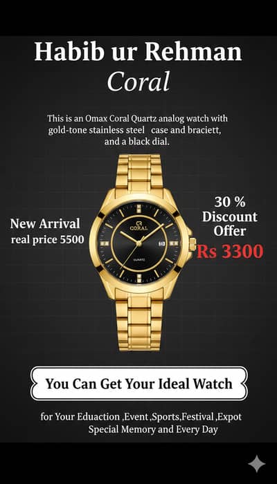 “Branded Watches (Casio, Coral, Maxum) new Arrival| Causal watch