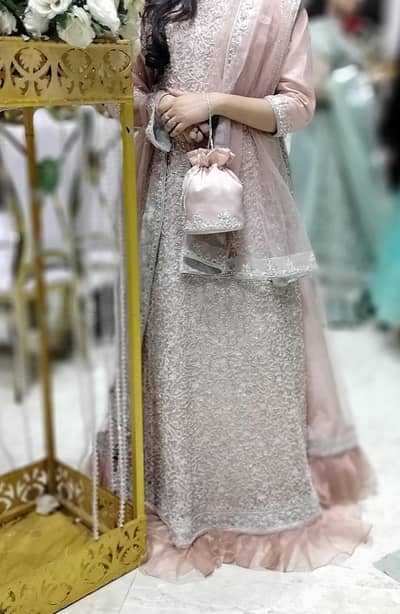 ELEGANT Blush pink / pastel pink  embellished vallema maxi