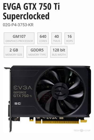 GTX 750ti 2gb SC EDITION -  Single Fan
