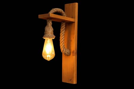 Wooden Wall Rustic Lamp three colours