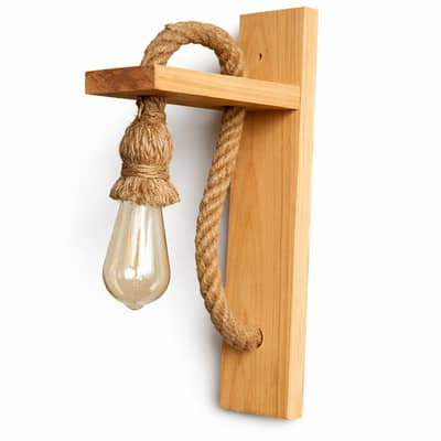 Wooden Wall Rustic Lamp three colours
