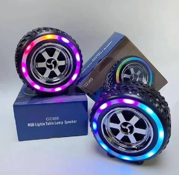 G2389 Wheel Mini Portable Wireless Speaker | RGB LED