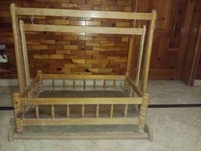 Baby Wooden Swing / Jhoola – Strong & Safe (Good Condition)