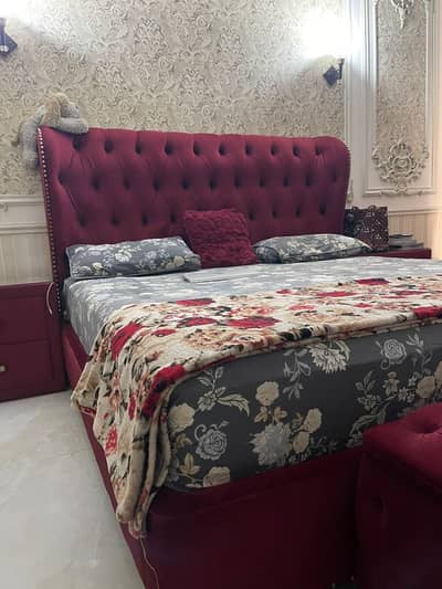 Bed set | bed with side tables | Curtains | King size