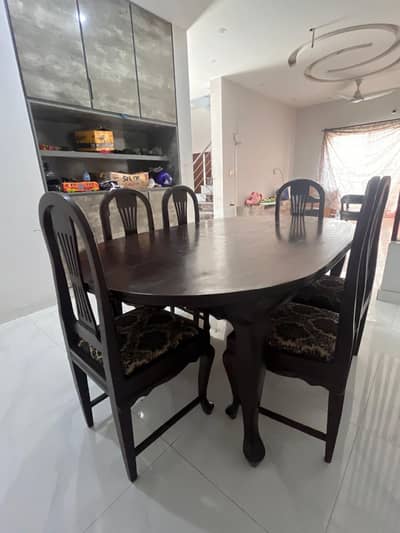 Dining Table with 6 Chairs All Wood