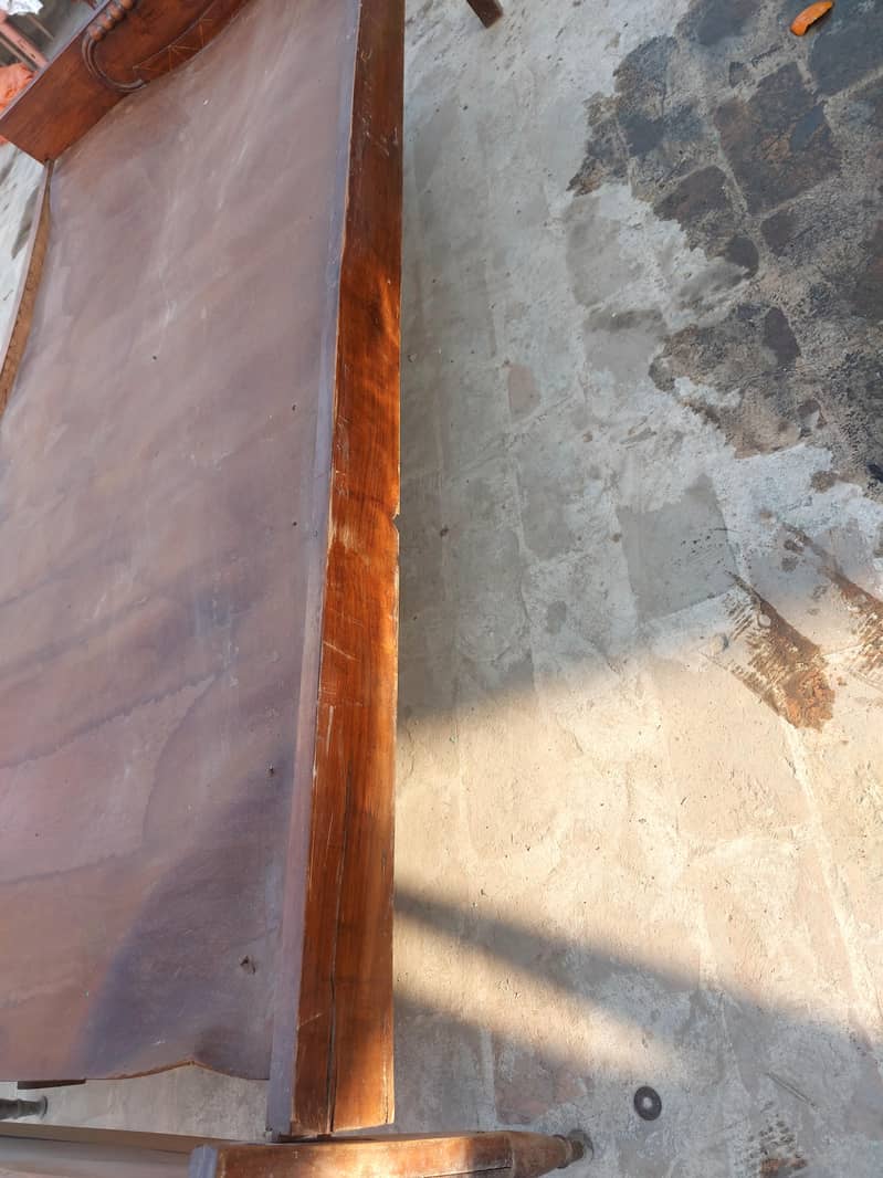 خالص شاوا (شیشم) لکڑی کا سنگل بیڈ برائے فروخت 3