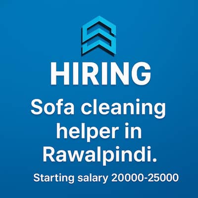Sofa cleaning helper and senior required