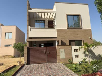 125sq yd LUXURY VILLA FOR SALE near LONDON BRIDGE & JINNAH AVENUE. A-PLUS Construction. 3/4 Bedrooms, DDL& Americal Kitchen. 10min Drive from Main Gate of BTK. All aminities nearby, inlcuding PARK, MOSQUE, SCHOOLS, Fuel Pump & Commercial