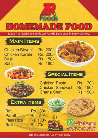 Tasty food at doorstep