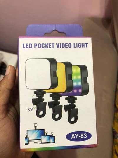 Rechargeable 64 LED RGB Selfie Light Clip-On 3 Modes Dimmable USB-C