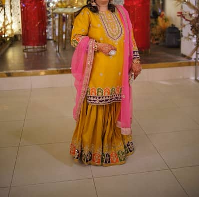 Customized dress gharara shirt