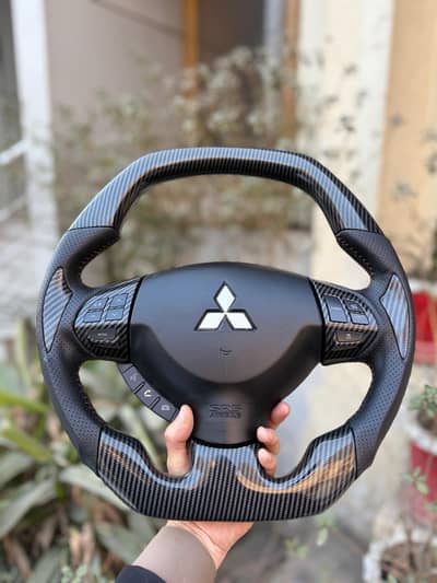 Mitsubishi Lancer  2004- 2017 Carbon fiber steering wheel