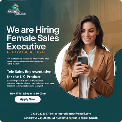 Tele Sales Executive (B2B UK) – Minimum 1 Year Experience