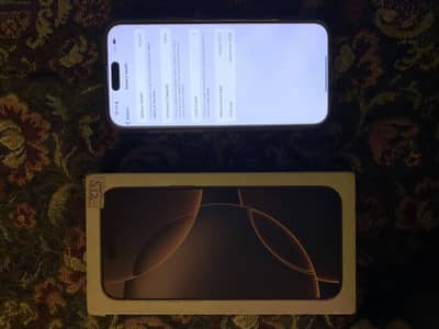 iphone 16 pro max- PTA Approved Complete Box warranty till dec 2026