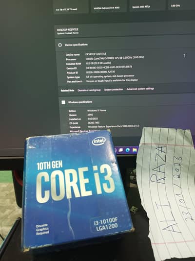 intel i3 10100f with stock cooler