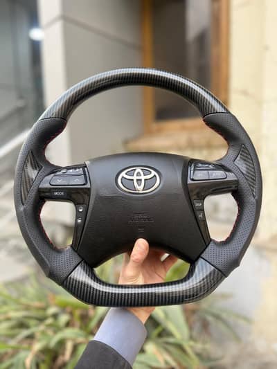 Toyota Corolla ALTIS multimedia carbon fiber steering wheel